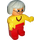 LEGO Female with Gray Hair, Red necklace and Glasses Duplo Figure