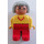 LEGO Female with Gray Hair, Red necklace and Glasses Duplo Figure