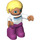 LEGO Female with Magenta legs and White top Duplo Figure
