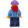 LEGO Female with Medium Blue shirt and Medium Lavender Knitted Cap Minifigure