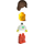 LEGO Female mit Palm Baum Shirt, Brown Haar Minifigur