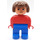 LEGO Female with Red Top, Eyelashes and Lips Duplo Figure