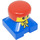 LEGO Female avec Jaune Bow et rouge Cheveux Duplo Figure