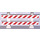LEGO Fence 1 x 8 x 2 with Red white Danger stripes Sticker (6079)