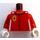 LEGO Ferrari Racing Driver with Red Suit and Black Helmet Minifig Torso (973 / 76382)