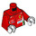 LEGO Ferrari Racing Chauffør med Rød Dragt og Blå Hjelm Minifig Torso (973 / 76382)