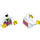 LEGO Ferris Wheel Ice Cream Lady Minifig Torso (973 / 76382)