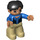 LEGO Figur mit Haar Asiat Duplo-Figur