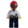 LEGO Brandweerman Chief met Paardenstaart Haar en Rood Hoed Minifiguur