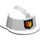 LEGO Firefighter Casque avec bord avec blanc Casque avec logo Feu Casque (3834)