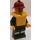 LEGO Firefighter in Uniform with Brown Goatee, Life Preserver, and Dark Red Helmet Minifigure