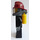 LEGO Brandweerman Mannelijk Donkerrood Helm Minifiguur