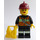 LEGO Brandweerman met Donkerrood Helm en Reddingsvest Minifiguur