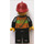 LEGO Brandman med Mörkröd Hjälm Minifigur