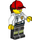 LEGO Firefighter with Red Cap and Ponytail Minifigure