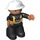 LEGO Firefighter with White Helmet and Flesh Hands Duplo Figure