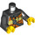 LEGO Pompier&#039;s Torse avec Orange et Jaune Gilet de sécurité (973 / 76382)