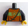 LEGO Pompier&#039;s Torse avec Orange et Jaune Gilet de sécurité (973 / 76382)