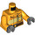 LEGO Fireman Torse avec Jaune Stripe, Grand Chest Pocket, et Brown Courroie (76382 / 88585)