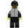 LEGO Brandmand med Luft Tanke, Sort Brandhjelm og Sort Uniform Minifigur