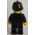 LEGO Brandweerman met Zwart Helm en Torso Sticker Minifiguur