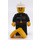 LEGO Fireman with Black Uniform and Life Jacket Minifigure