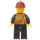 LEGO Brandweerman met Donkerrood Helm Minifiguur