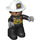 LEGO Fireman with Gray Hands and White Helmet with Badge Duplo Figure