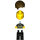 LEGO Fireman met Reflective Strepen en Golden Badge, Tousled Haar minifiguur