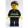 LEGO Feuerwehrmann mit Reflektierende Streifen und Golden Abzeichen, Zerzaustes Haar Minifigur