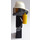 LEGO Fireman with Reflective Stripes, Black Legs, White Fire Helmet, Breathing Neck Gear with Airtanks Minifigure