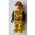 LEGO Brandweerman met Wit Snor en 01 aan Helm Minifiguur