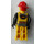 LEGO Brandweerman met Wit Snor en 01 aan Helm Minifiguur