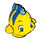 LEGO Fisch mit Blau (Flounder) mit großen Augen (95355)