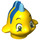 LEGO Fisch mit Blau (Flounder) mit großen Augen (95355)