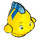 LEGO Fish with Blue (Flounder) with Small Eyes (16032)