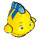 LEGO Poisson avec Bleu (Flounder) aux petits yeux (16032)