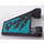 LEGO Flag 2 x 2 Angled with Dark Turquoise Decoration Left Side Sticker without Flared Edge (44676)