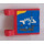 LEGO Flag 2 x 2 with Blue Map Sticker without Flared Edge (2335)