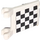LEGO Flagge 2 x 2 mit Chequered Flagge Aufkleber ohne ausgestellten Rand (2335)