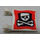 LEGO Flagga 2 x 2 med Jolly Roger på Röd Background utan utsvängd kant (2335 / 48982)