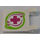 LEGO Flag 2 x 2 with Magenta Cross in Lime Pattern (Both Sides) Sticker without Flared Edge (2335)