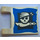 LEGO Flag 2 x 2 with Skull and Cutlass without Flared Edge (2335)