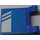 LEGO Flag 2 x 2 with White Stripes on Azure Background Sticker without Flared Edge (2335)
