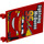 LEGO Flagge 6 x 4 mit 2 Anschlüsse mit Lightning McQueen 95 Gelb flash behind (2525 / 34237)