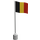 LEGO Flag on Flagpole with Belgium without Bottom Lip (776)