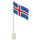 LEGO Flaga NA Flagpole z Iceland z dolną wargą (777)