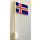 LEGO Flag on Flagpole with Iceland without Bottom Lip (776)