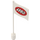 LEGO Flag on Flagpole with &quot;LEGO&quot; in Red Oval Design with Bottom Lip (777)