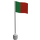 LEGO Flag on Flagpole with Portugal with Bottom Lip (777)